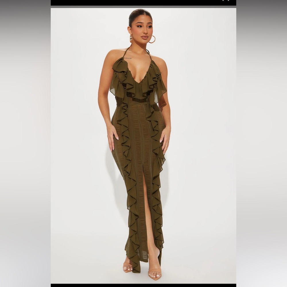 Ruffle maxi dress